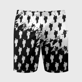 Мужские шорты спортивные с принтом Billie Eilish pattern black ,  |  | 