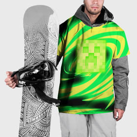 Накидка на куртку 3D с принтом Minecraft кислотный стиль в Санкт-Петербурге, 100% полиэстер |  | Тематика изображения на принте: 