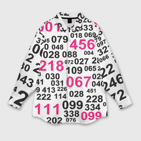 Мужская рубашка oversize 3D с принтом Игра в кальмара паттерн чисел в Кировске,  |  | Тематика изображения на принте: 