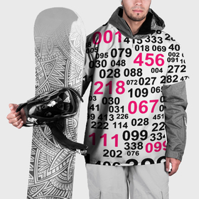 Накидка на куртку 3D с принтом Игра в кальмара паттерн чисел в Кировске, 100% полиэстер |  | Тематика изображения на принте: 