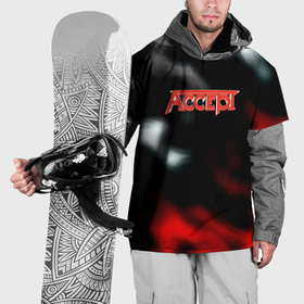 Накидка на куртку 3D с принтом Accept rock steel в Кировске, 100% полиэстер |  | 