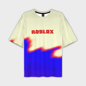 Мужская футболка oversize 3D с принтом Roblox краски текстура game в Санкт-Петербурге,  |  | Тематика изображения на принте: 