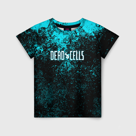 Детская футболка 3D с принтом Dead Cells брызги красок в Белгороде, 100% гипоаллергенный полиэфир | прямой крой, круглый вырез горловины, длина до линии бедер, чуть спущенное плечо, ткань немного тянется | Тематика изображения на принте: 