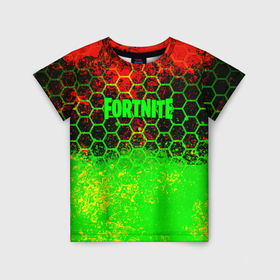 Детская футболка 3D с принтом Fortnite epic game броня в Петрозаводске, 100% гипоаллергенный полиэфир | прямой крой, круглый вырез горловины, длина до линии бедер, чуть спущенное плечо, ткань немного тянется | 