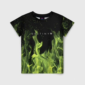 Детская футболка 3D с принтом Destity огненный стиль в Санкт-Петербурге, 100% гипоаллергенный полиэфир | прямой крой, круглый вырез горловины, длина до линии бедер, чуть спущенное плечо, ткань немного тянется | 