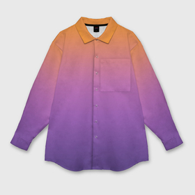 Мужская рубашка oversize 3D с принтом Градиент оранжево фиолетовый в Кировске,  |  | 