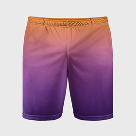 Мужские шорты спортивные с принтом Градиент оранжево фиолетовый в Тюмени,  |  | 