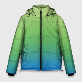 Мужская зимняя куртка 3D с принтом Градиент зелёно голубой , верх — 100% полиэстер; подкладка — 100% полиэстер; утеплитель — 100% полиэстер | длина ниже бедра, свободный силуэт Оверсайз. Есть воротник-стойка, отстегивающийся капюшон и ветрозащитная планка. 

Боковые карманы с листочкой на кнопках и внутренний карман на молнии. | 