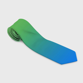 Галстук 3D с принтом Градиент зелёно голубой , 100% полиэстер | Длина 148 см; Плотность 150-180 г/м2 | 