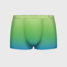 Мужские трусы 3D с принтом Градиент зелёно голубой , 50% хлопок, 50% полиэстер | классическая посадка, на поясе мягкая тканевая резинка | Тематика изображения на принте: 