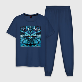 Мужская пижама хлопок с принтом Meshuggah   Nothing в Новосибирске, 100% хлопок | брюки и футболка прямого кроя, без карманов, на брюках мягкая резинка на поясе и по низу штанин
 | 