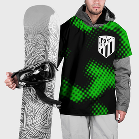 Накидка на куртку 3D с принтом Atletico Madrid sport halftone в Петрозаводске, 100% полиэстер |  | 