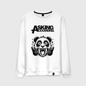 Мужской свитшот хлопок с принтом Asking Alexandria   rock panda в Белгороде, 100% хлопок |  | 