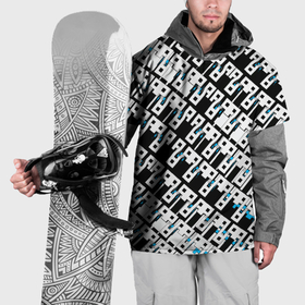 Накидка на куртку 3D с принтом Абстрактный узор на чёрном фоне в Новосибирске, 100% полиэстер |  | 