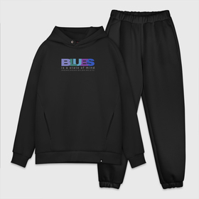 Мужской костюм oversize хлопок с принтом Блюз состояние души в Ухте,  |  | 