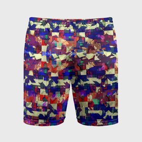 Мужские шорты спортивные с принтом Разноцветные осколки стекла в Тюмени,  |  | Тематика изображения на принте: 