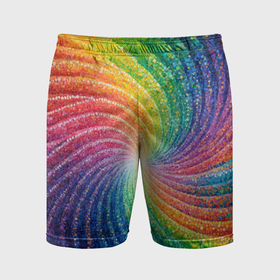 Мужские шорты спортивные с принтом Радужные узоры яркие ,  |  | 