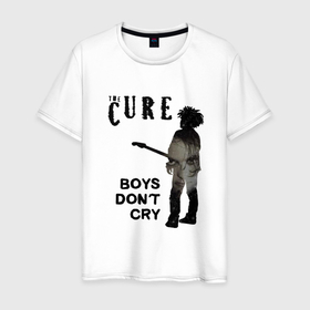 Мужская футболка хлопок с принтом The Cure   boys dont cry в Петрозаводске, 100% хлопок | прямой крой, круглый вырез горловины, длина до линии бедер, слегка спущенное плечо. | 