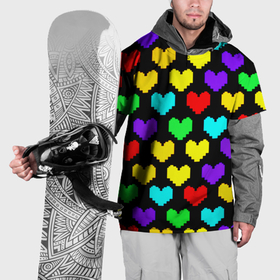 Накидка на куртку 3D с принтом Undertale heart pattern , 100% полиэстер |  | Тематика изображения на принте: 