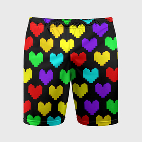 Мужские шорты спортивные с принтом Undertale heart pattern в Курске,  |  | 
