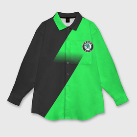 Мужская рубашка oversize 3D с принтом Skoda green line geometry ,  |  | 