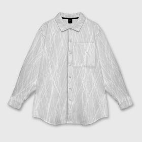 Мужская рубашка oversize 3D с принтом Светлый серый волнистые линии в Петрозаводске,  |  | 
