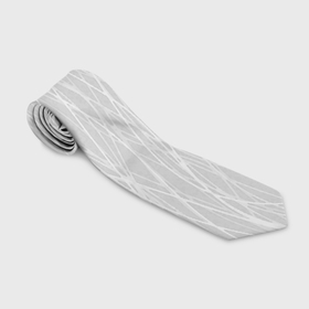 Галстук 3D с принтом Светлый серый волнистые линии в Петрозаводске, 100% полиэстер | Длина 148 см; Плотность 150-180 г/м2 | 