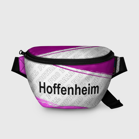 Поясная сумка 3D с принтом Hoffenheim pro football по горизонтали , 100% полиэстер | плотная ткань, ремень с регулируемой длиной, внутри несколько карманов для мелочей, основное отделение и карман с обратной стороны сумки застегиваются на молнию | 