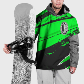 Накидка на куртку 3D с принтом AC Milan sport green , 100% полиэстер |  | 