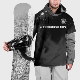 Накидка на куртку 3D с принтом Manchester City sport на темном фоне посередине в Новосибирске, 100% полиэстер |  | Тематика изображения на принте: 