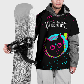 Накидка на куртку 3D с принтом Bullet For My Valentine   rock star cat , 100% полиэстер |  | 