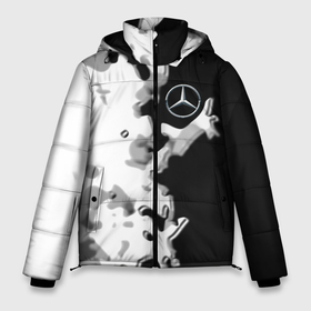 Мужская зимняя куртка 3D с принтом Mercedes benz sport germany steel в Кировске, верх — 100% полиэстер; подкладка — 100% полиэстер; утеплитель — 100% полиэстер | длина ниже бедра, свободный силуэт Оверсайз. Есть воротник-стойка, отстегивающийся капюшон и ветрозащитная планка. 

Боковые карманы с листочкой на кнопках и внутренний карман на молнии. | 