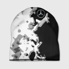Шапка 3D с принтом Mercedes benz sport germany steel , 100% полиэстер | универсальный размер, печать по всей поверхности изделия | 