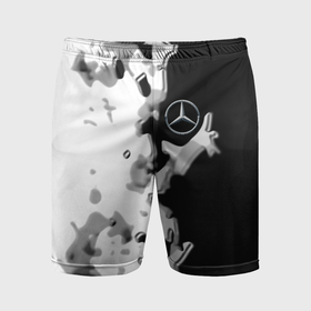 Мужские шорты спортивные с принтом Mercedes benz sport germany steel в Екатеринбурге,  |  | 