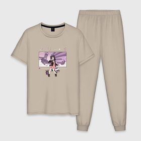 Мужская пижама хлопок с принтом Марни   Pokemon Sword and Shield в Кировске, 100% хлопок | брюки и футболка прямого кроя, без карманов, на брюках мягкая резинка на поясе и по низу штанин
 | 