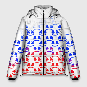 Мужская зимняя куртка 3D с принтом Marshmello russia color в Тюмени, верх — 100% полиэстер; подкладка — 100% полиэстер; утеплитель — 100% полиэстер | длина ниже бедра, свободный силуэт Оверсайз. Есть воротник-стойка, отстегивающийся капюшон и ветрозащитная планка. 

Боковые карманы с листочкой на кнопках и внутренний карман на молнии. | Тематика изображения на принте: 
