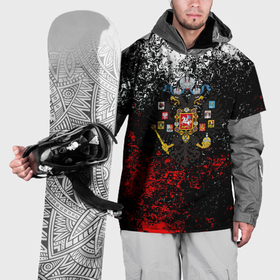 Накидка на куртку 3D с принтом Россия имперская брызги красок в Курске, 100% полиэстер |  | 