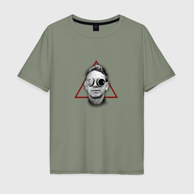 Мужская футболка хлопок Oversize с принтом Depeche Mode   Martin Gore delta machine в Тюмени, 100% хлопок | свободный крой, круглый ворот, “спинка” длиннее передней части | Тематика изображения на принте: 