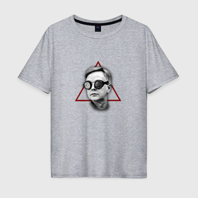 Мужская футболка хлопок Oversize с принтом Depeche Mode   Andy Fletcher delta machine в Петрозаводске, 100% хлопок | свободный крой, круглый ворот, “спинка” длиннее передней части | 