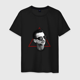 Мужская футболка хлопок с принтом Depeche Mode   Dave Gahan delta machine в Новосибирске, 100% хлопок | прямой крой, круглый вырез горловины, длина до линии бедер, слегка спущенное плечо. | 