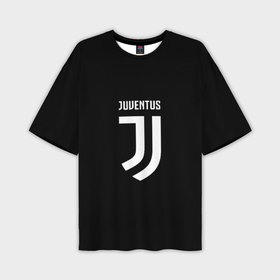 Мужская футболка oversize 3D с принтом Juventus sport fc белое лого в Екатеринбурге,  |  | 