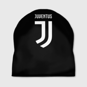 Шапка 3D с принтом Juventus sport fc белое лого в Тюмени, 100% полиэстер | универсальный размер, печать по всей поверхности изделия | 