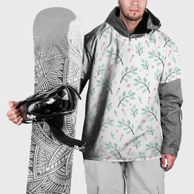 Накидка на куртку 3D с принтом Узор шиповника в Тюмени, 100% полиэстер |  | 