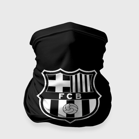 Бандана-труба 3D с принтом Barcelona fc club белое лого в Петрозаводске, 100% полиэстер, ткань с особыми свойствами — Activecool | плотность 150‒180 г/м2; хорошо тянется, но сохраняет форму | 