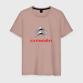 Мужская футболка хлопок с принтом Citroen авто спорт в Тюмени, 100% хлопок | прямой крой, круглый вырез горловины, длина до линии бедер, слегка спущенное плечо. | 