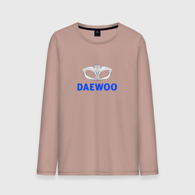 Мужской лонгслив хлопок с принтом Daewoo sport auto logo , 100% хлопок |  | 