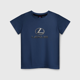 Детская футболка хлопок с принтом Lexus авто бренд лого , 100% хлопок | круглый вырез горловины, полуприлегающий силуэт, длина до линии бедер | Тематика изображения на принте: 