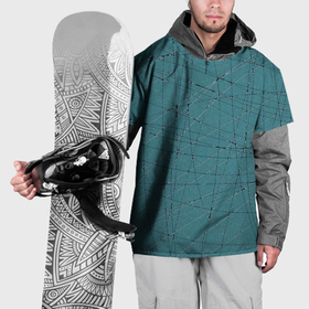 Накидка на куртку 3D с принтом Абстракция порезы бирюзовый , 100% полиэстер |  | 