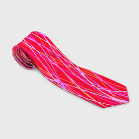 Галстук 3D с принтом Яркий красно розовый полосы в Екатеринбурге, 100% полиэстер | Длина 148 см; Плотность 150-180 г/м2 | Тематика изображения на принте: 