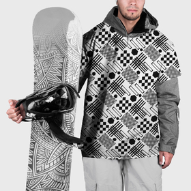 Накидка на куртку 3D с принтом Современный черно белый геометрический узор в Санкт-Петербурге, 100% полиэстер |  | Тематика изображения на принте: 